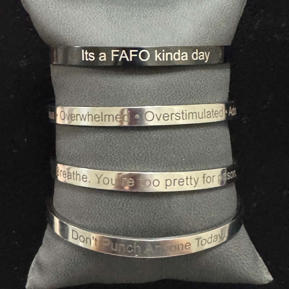 ✨ Snark by Steph Cuff Bracelet – Pick Your Favorite Phrase - Picture 1 of 6